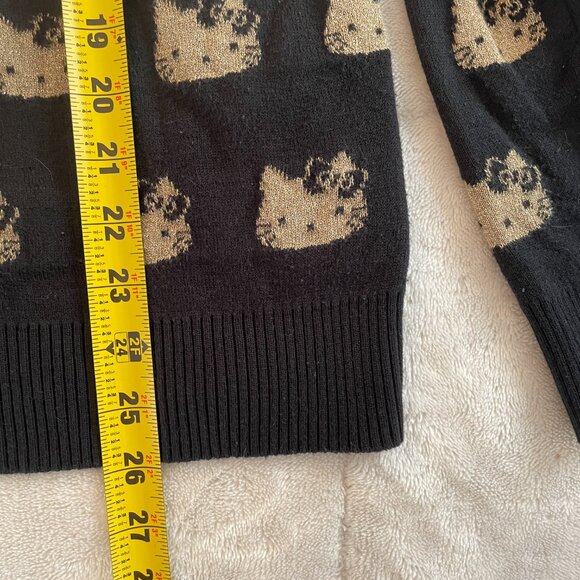 Hello Kitty ModCloth Collab Women's Black & Gold Glitter Cardigan Plus Size 2X - Picture 8 of 8